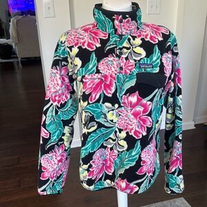 Patagonia Synchilla Womens Manoa Floral Hawaiian T Snap Pullover Jacket M